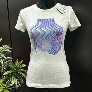 Puma Classic Turn It Up Cotton T-Shirt,round neck, Puma wave logo